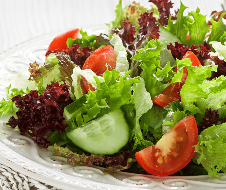 growing food for a salad