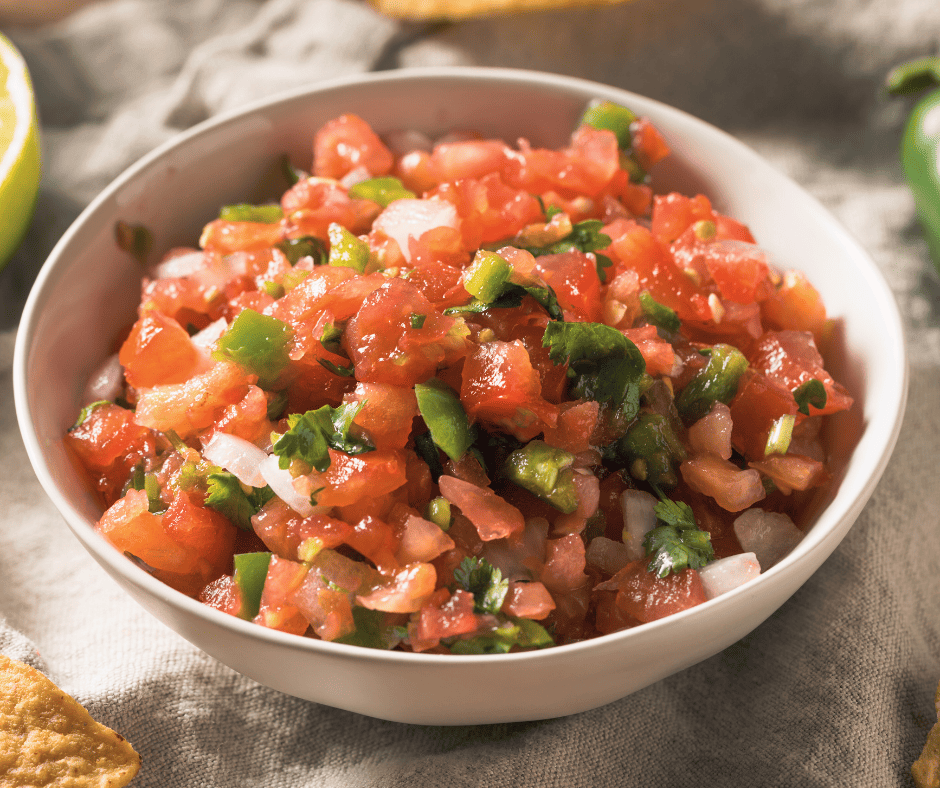 growing vegetables for pico de gallo with fresh herbs