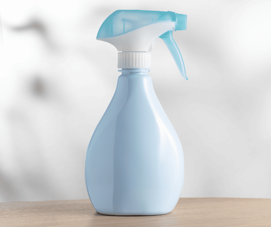warm water in a spray bottle